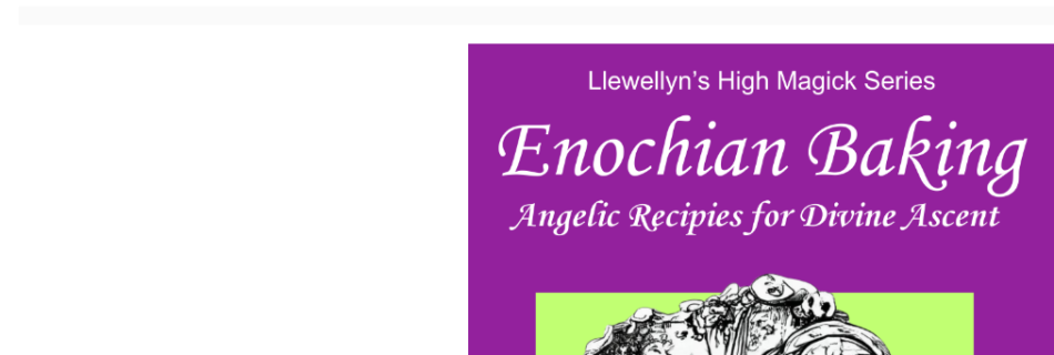 Email from Jason Miller featuring an April Fool's advertisement for a book on Enochian Baking