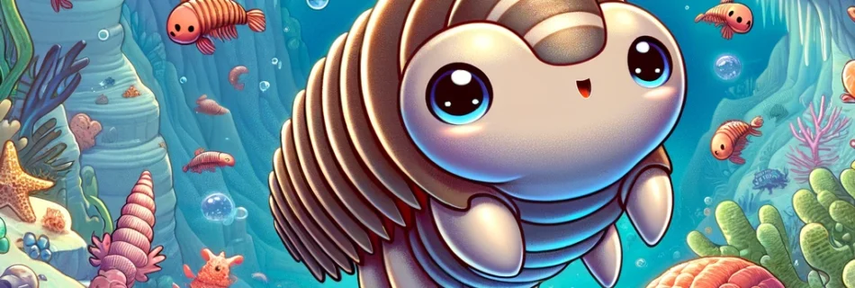 Cute AI generated picture of trilobite Trilo created by ChatGPT and DALL-E