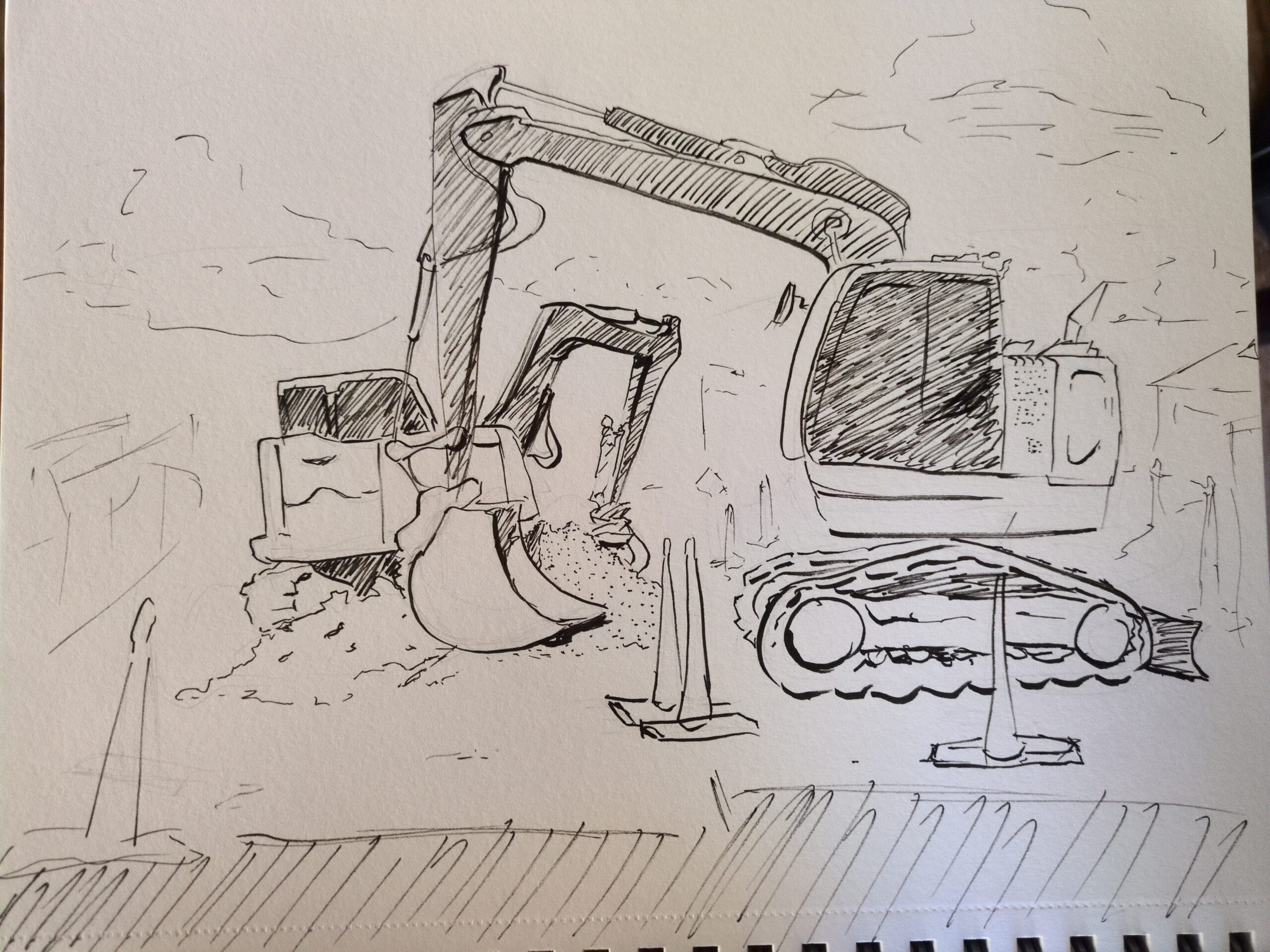 Excavator sketch